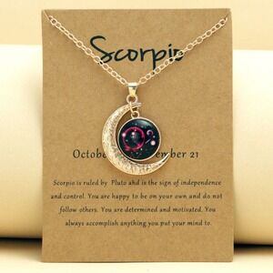 Scorpio Gemstone Zodiac Necklace